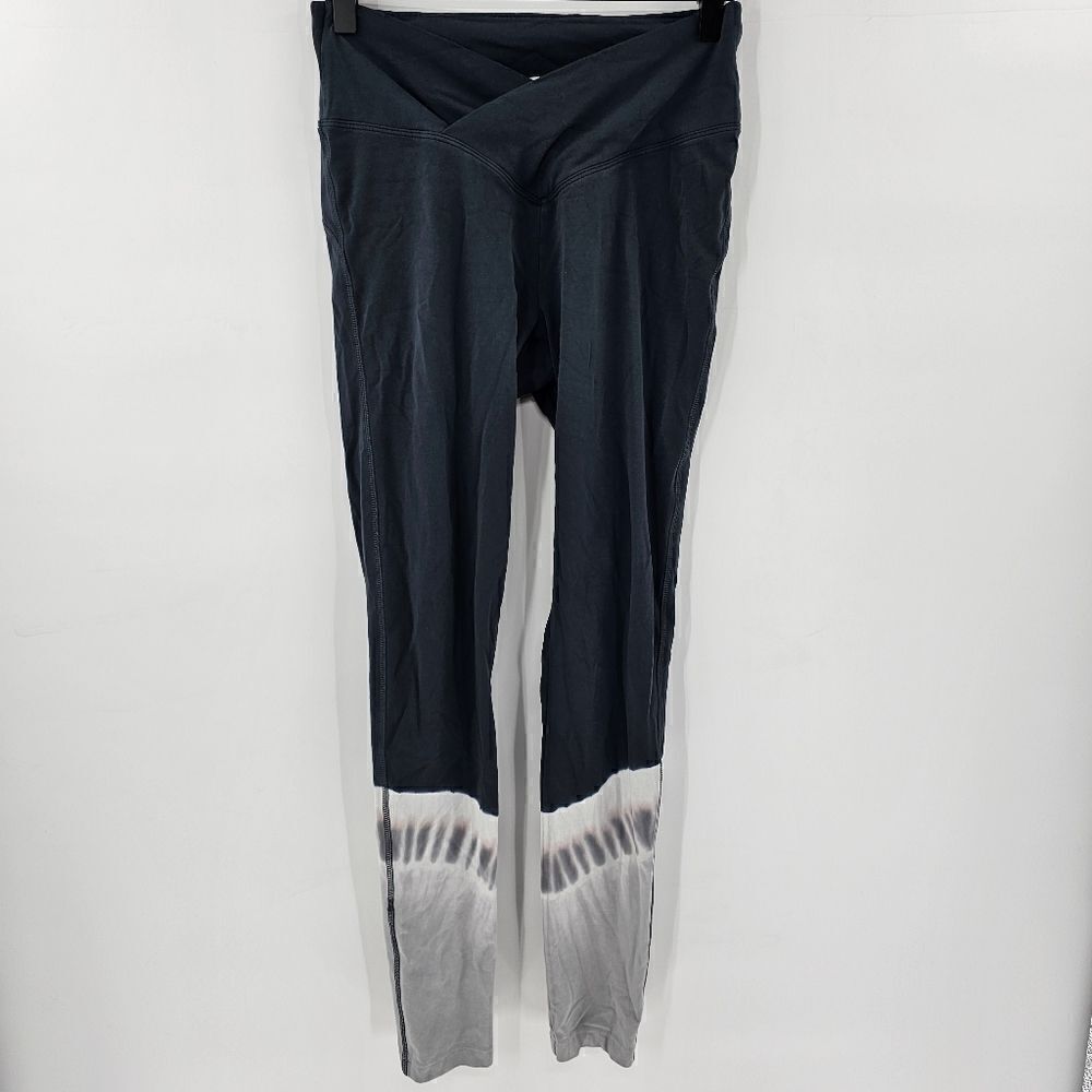 Victoria's Secret PINK leggings v waist small gray white tie dye